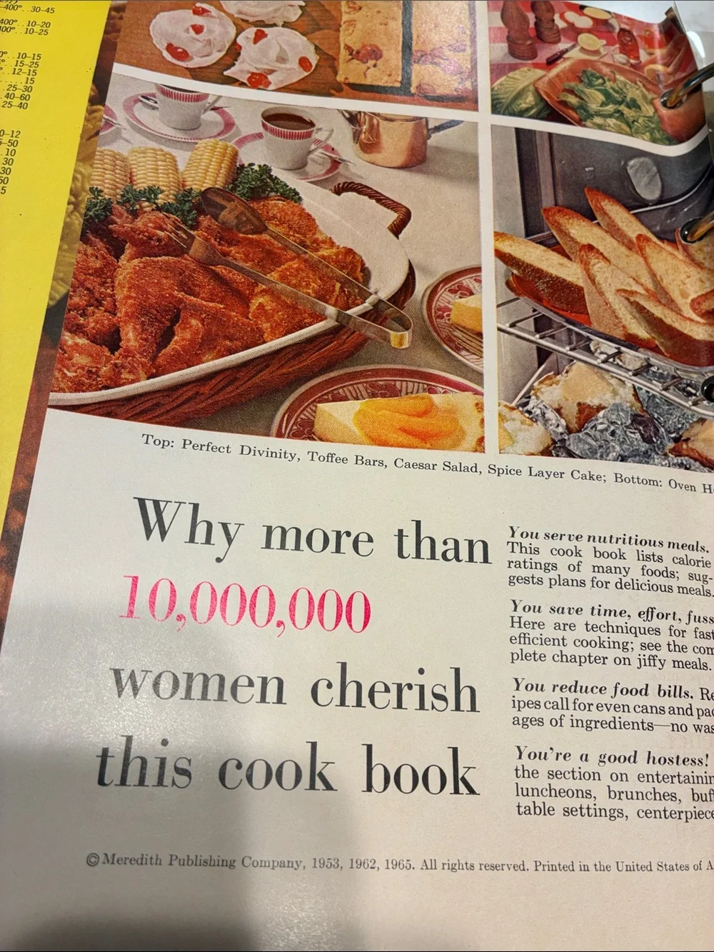 Vintage Souvenir Edition of Better Homes and Gardens 1965 New Cook Book